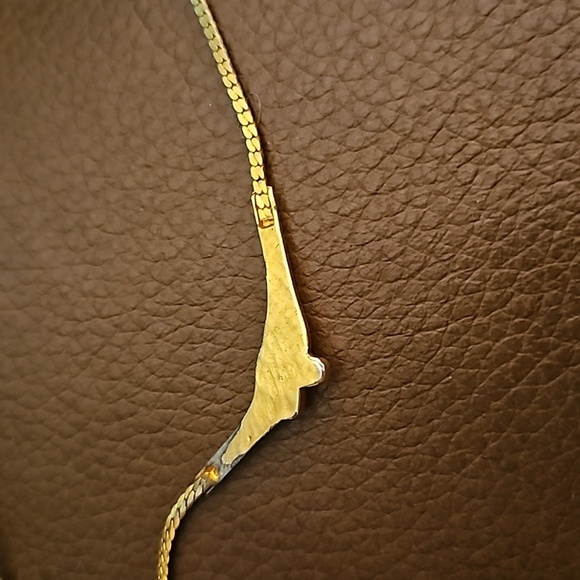 Vintage 1980s Contemporary Herringbone Chain Necklace - Picture 5 of 5